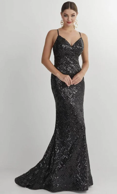 women's bridesmaid dressesStudio 17 Prom 12909 - Sequined Sleeveless Evening Dress