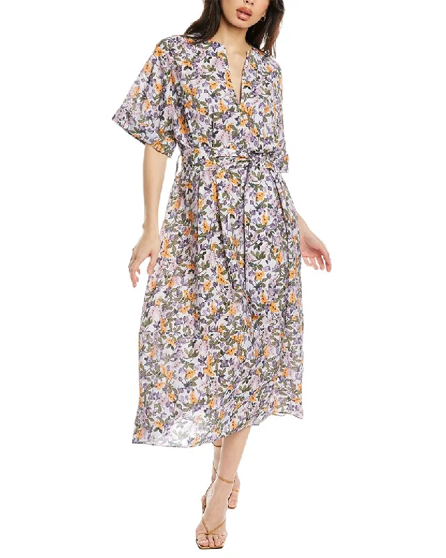 women's party dressesVince Floral Midi Dress