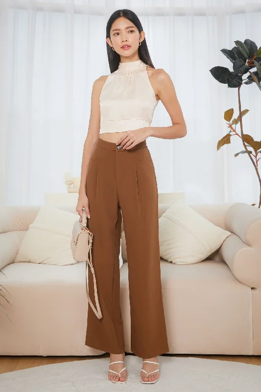 women's stretch skirtsCarter Straight-Leg Pants in Mocha