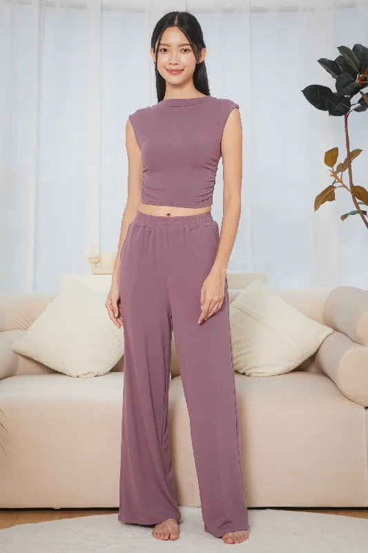 women's pajama-style formal skirtsComfy Lounge Pants in Mulberry