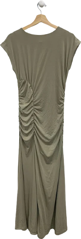 women's casual Friday dressesNext Green Ruched Midi Dress UK 8