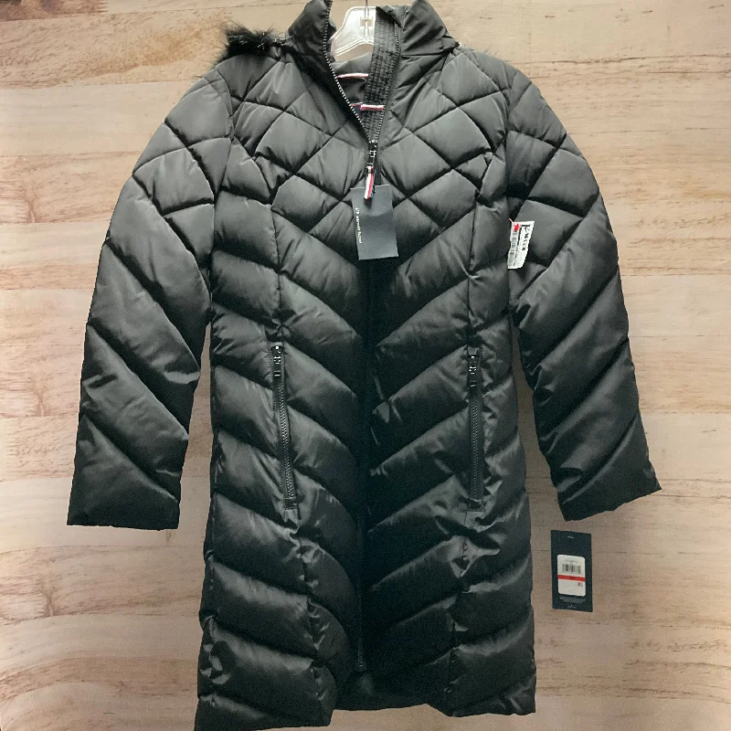 women's coats for those who love to mix and matchCoat Puffer & Quilted By Tommy Hilfiger In Black, Size: Xs