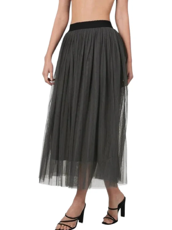 women's woven A-line skirts for summerStormy Night Skirt In Black