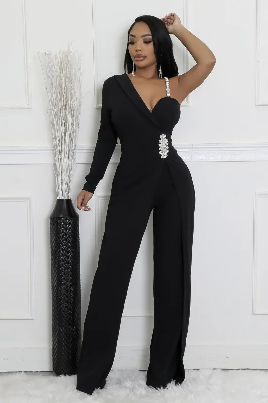 women's jumpsuits with solid colorsStatement Jumpsuit