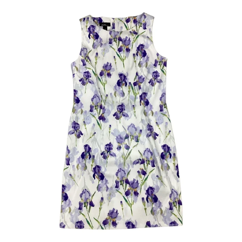 women's club dressesDress Casual Midi By Alyx In Purple & White, Size: L