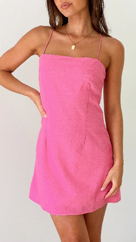 women's handmade dressesQuinn Mini Dress - Hot Pink