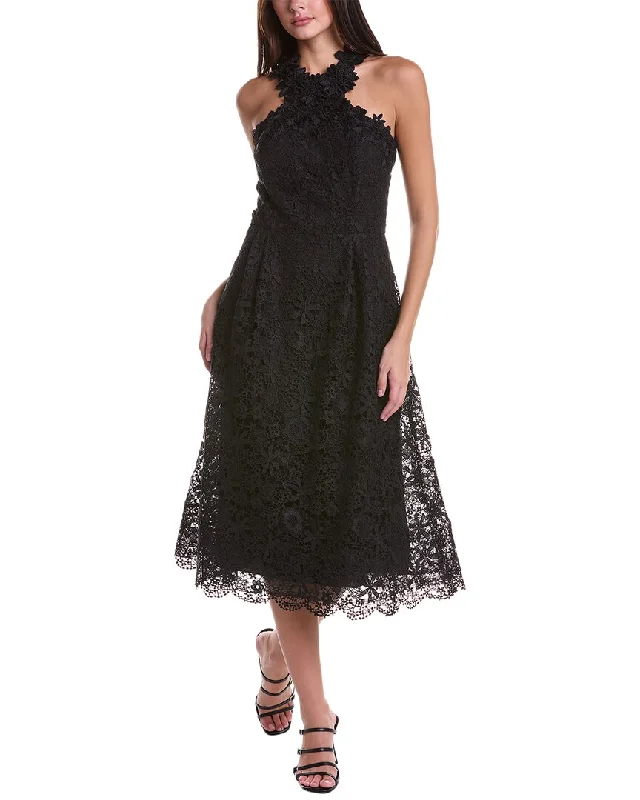 women's handmade dressesTeri Jon by Rickie Freeman Lace Midi Dress