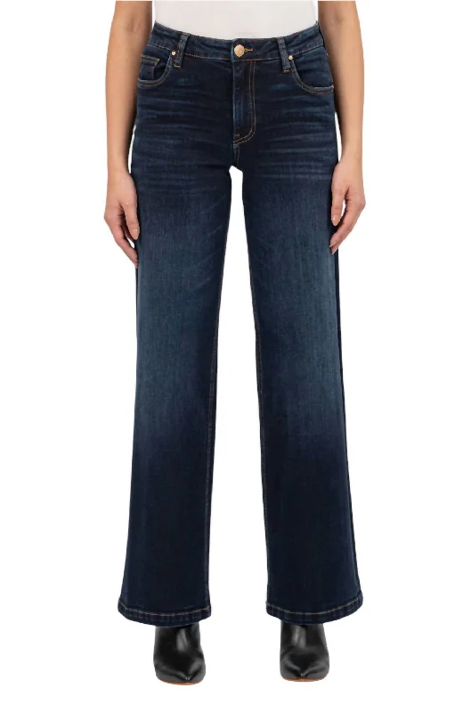 women's denim jeans with button-fly closureHigh Rise Wide Leg Jeans In Fortitude