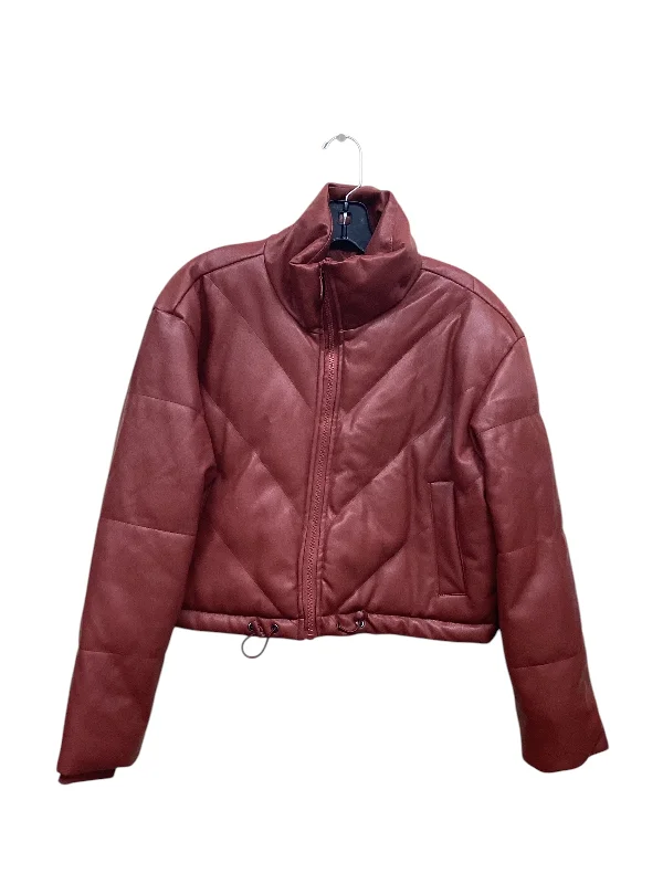 women's coats with oversized fitsJacket Puffer & Quilted By Shinestar In Red, Size: L