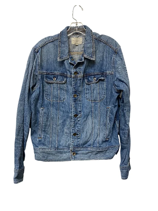 women's coats for apple-shaped bodiesJacket Denim By Rag And Bone In Blue Denim, Size: M