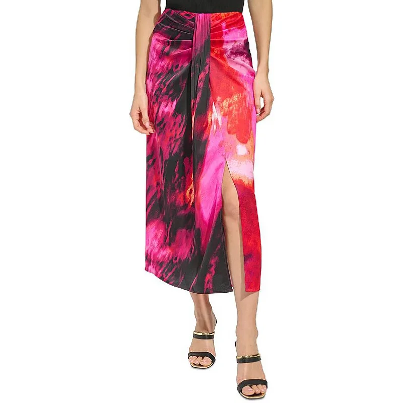 women's winter velvet skirtsWomens Satin Sarong Pencil Skirt