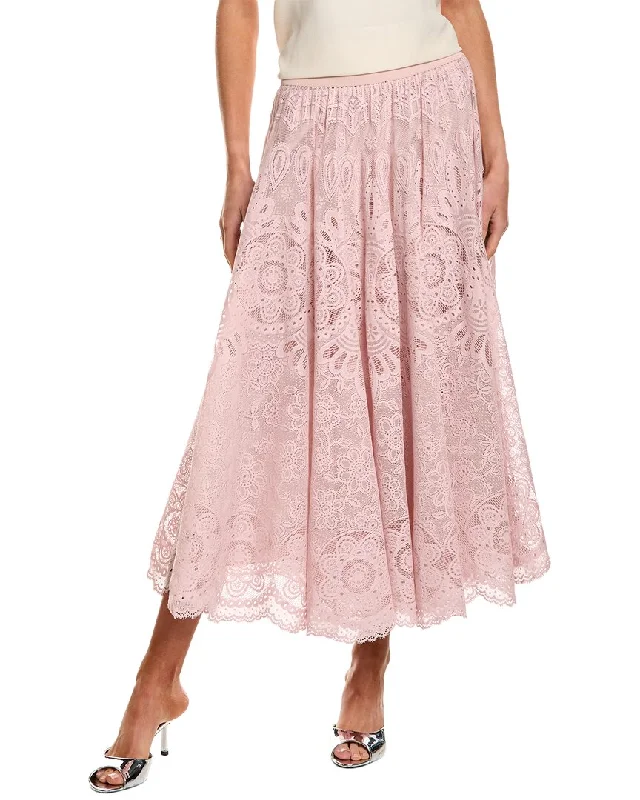 women's silk skirtsRED Valentino Lace Maxi Skirt