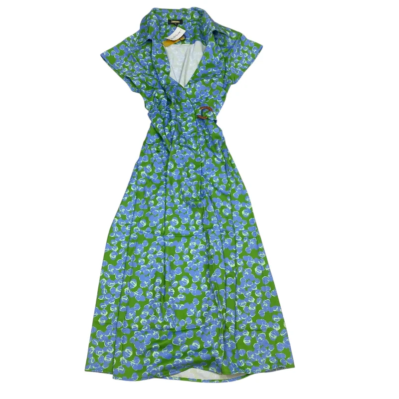 women's satin dressesDress Casual Midi By Alexia Admor In Blue & Green, Size: L