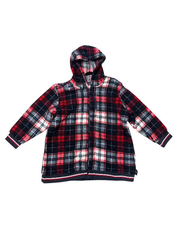 women's coats for rainy weatherJacket Faux Fur & Sherpa By Tommy Hilfiger In Plaid Pattern, Size: 1x