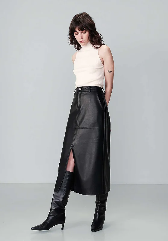 women's flowy midi skirts with pocketsSkirt Nory Noir