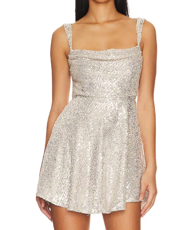 women's cocktail dressesCandice Mini Dress In Silver