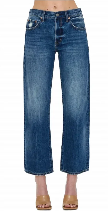 women's denim jeans with raw hemsPistola Lexi Mid Rise Jeans In Blue