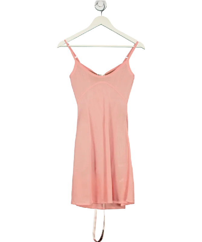 women's ethical fashion dressesHouse of CB Pink Lorenza Sheer Knit Mini Dress UK S