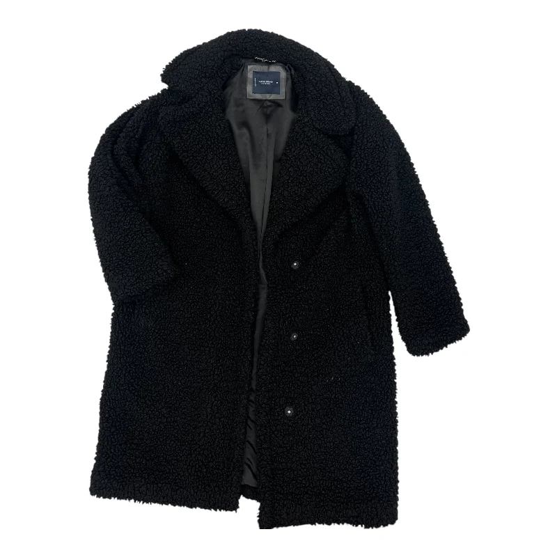 women's coats with military-inspired designsCoat Faux Fur & Sherpa By Lucky Brand In Black, Size:M