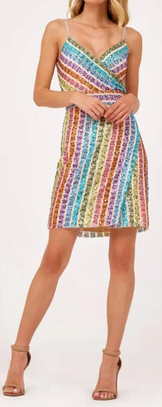 women's high-end dressesMax Sequin Mini Dress In Multi