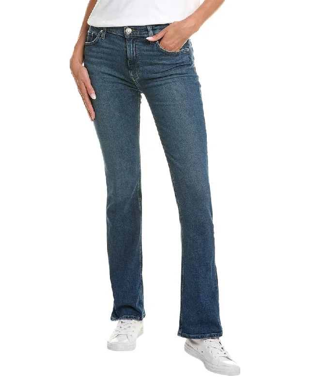 women's denim jeans with fake pocketsHUDSON Jeans Barbara Olympic High-Rise Baby Bootcut Jean