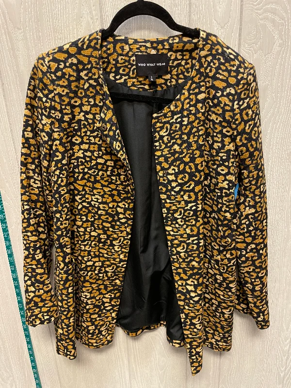 women's coats with floral printsJacket Other By Who What Wear In Animal Print, Size: L