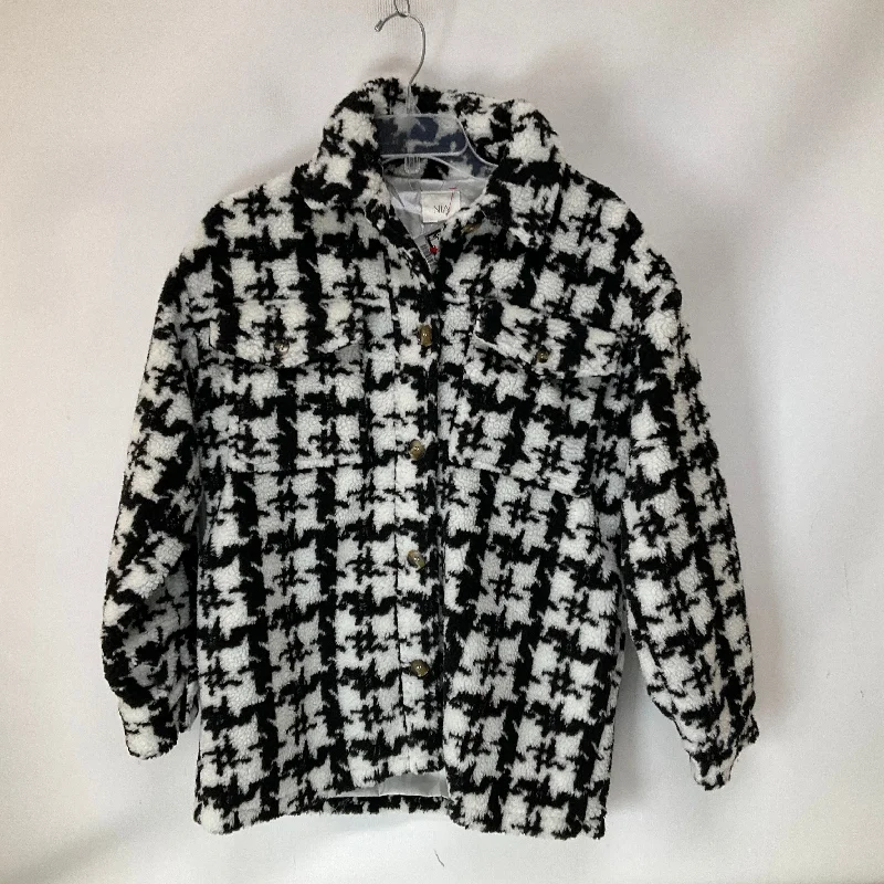 women's coats for those who love to experiment with fashionJacket Fleece By Cmb In Black & White, Size: Xs