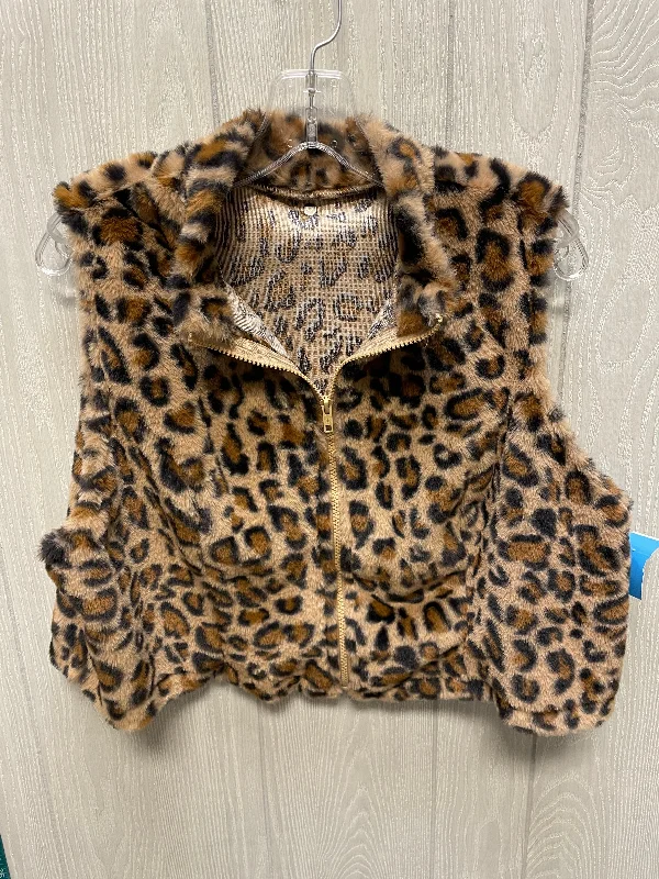 women's coats for special occasions and everyday eleganceVest Faux Fur & Sherpa By Shein In Animal Print, Size: 1x