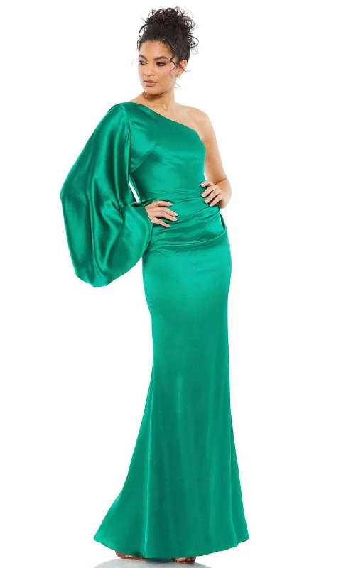 women's cotton dressesIeena Duggal 26588 - Bishop Sleeve Sheath Evening Dress