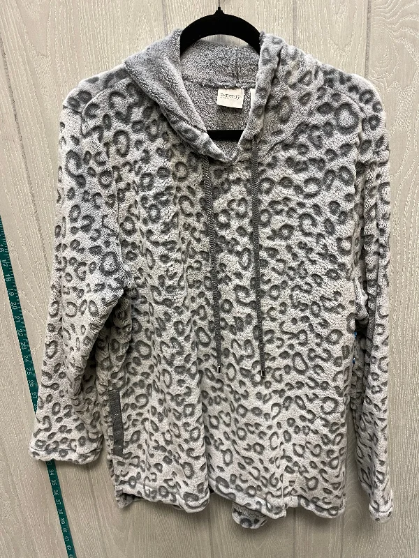 cozy women's coatsJacket Fleece By Chicos In Animal Print, Size: Xl