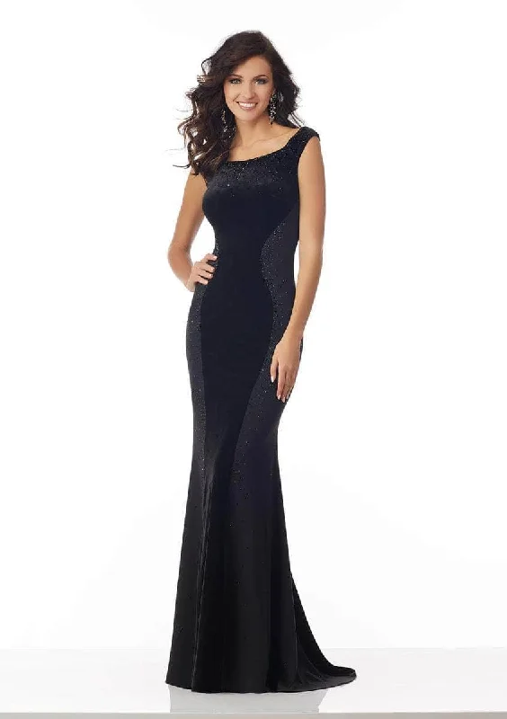 women's sustainable dressesMori Lee 71830 - Cap Sleeve Beaded Evening Gown