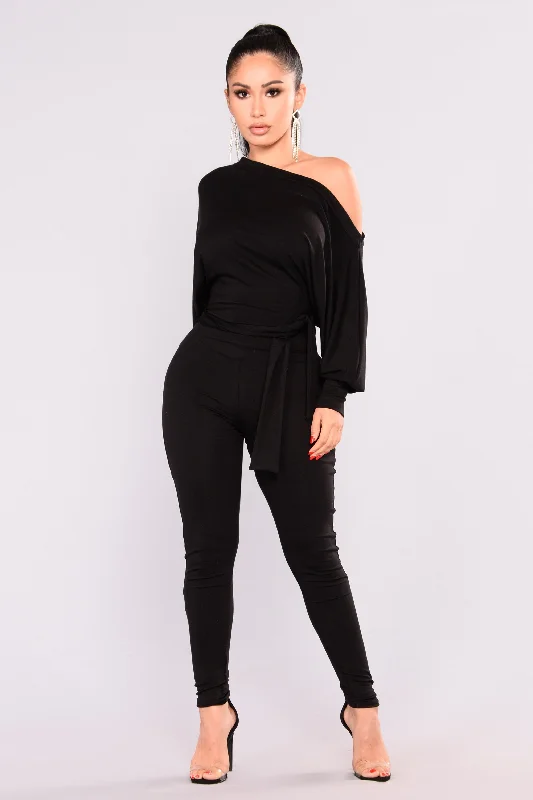 women's jumpsuits for lightweight designsPro Lounger Jumpsuit - Black