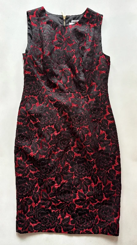 women's bespoke dressesDress Party Midi By Calvin Klein In Black & Red, Size: S