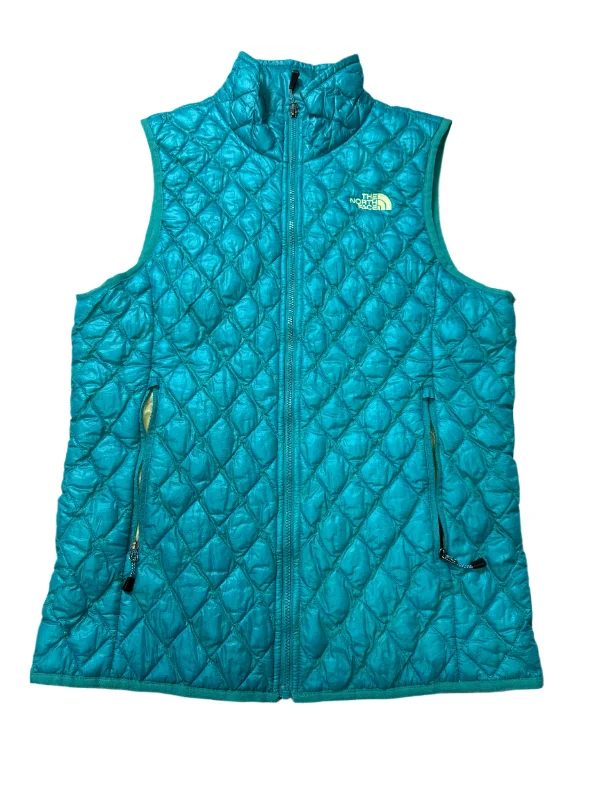 women's coats for everyday wear and tearVest Puffer & Quilted By The North Face In Blue & Green, Size: M