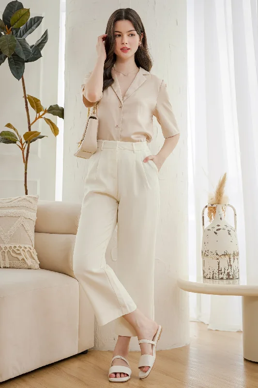 women's casual high-slit skirtsTimeless Culottes Pants in White