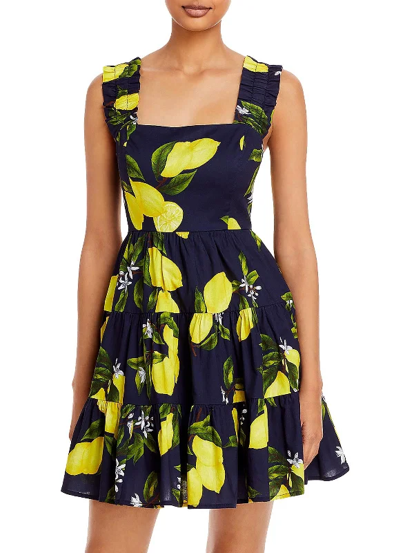 women's formal dressesWomens Mini Print Fit & Flare Dress