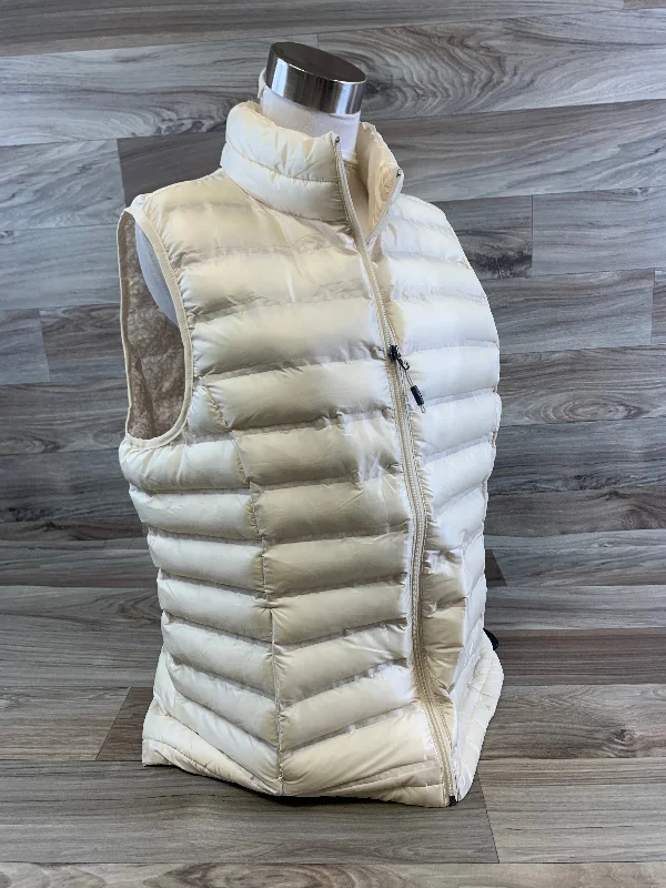 women's coats with military-inspired designsVest Puffer & Quilted By Clothes Mentor In Ivory, Size: L