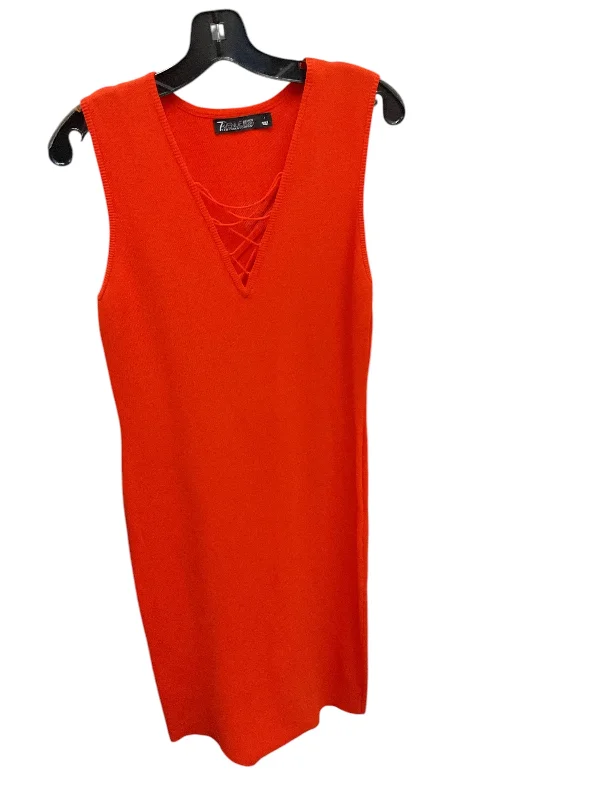 women's off-the-shoulder dressesDress Casual Midi By New York And Co In Orange, Size: L