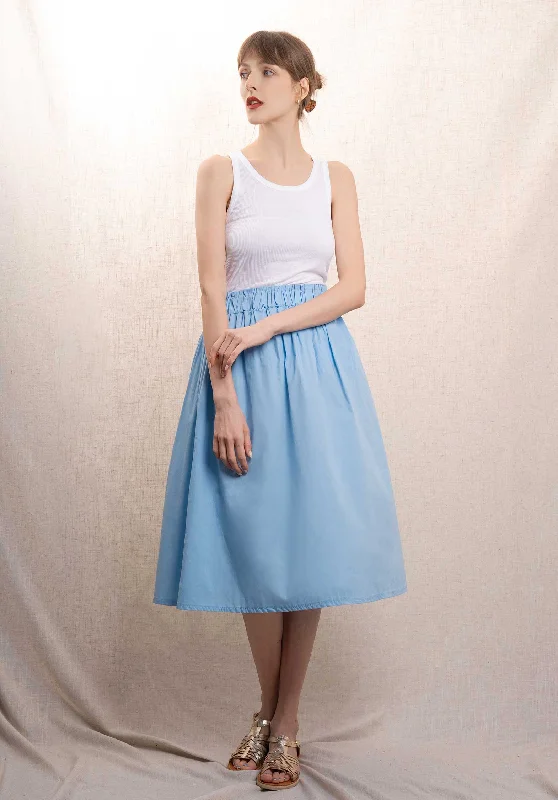 women's chiffon skirtsSkirt 6018 Sky-Blue