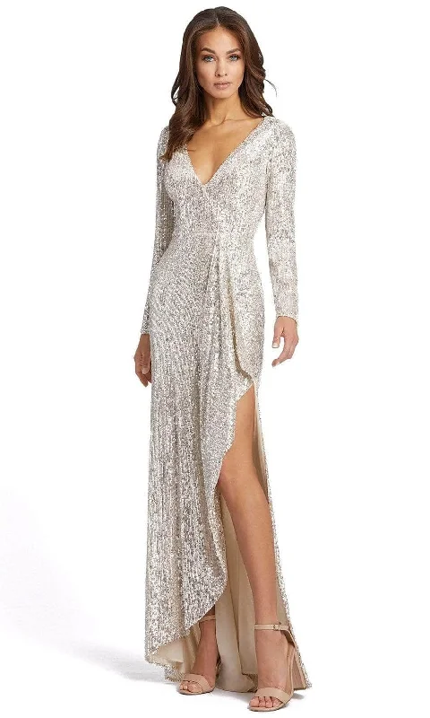 women's party dressesIeena Duggal - 26395 V-Neck Sequin Evening Gown