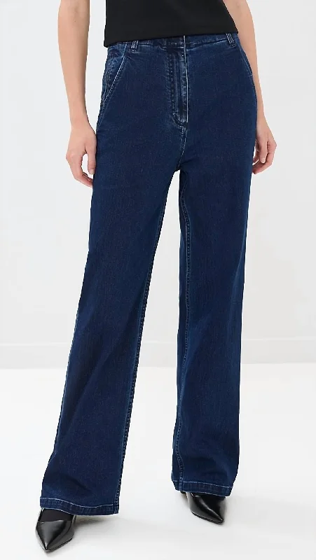 women's denim jeans with distressed back pocketsClassic Denim Barry Jeans In Indigo