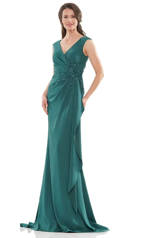 women's bodycon dressesMarsoni by Colors - Embroidered Drape Evening Dress MV1148