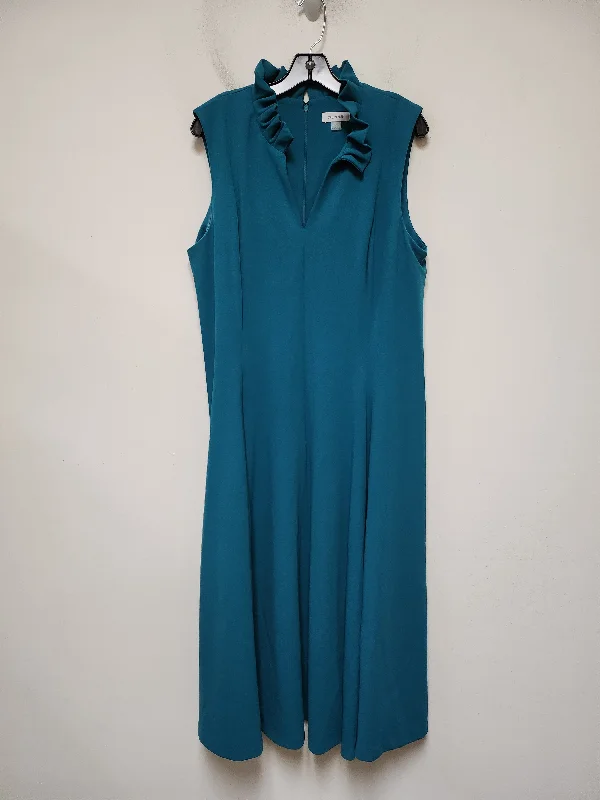 women's prom dressesDress Casual Midi By Calvin Klein In Green, Size: Xl