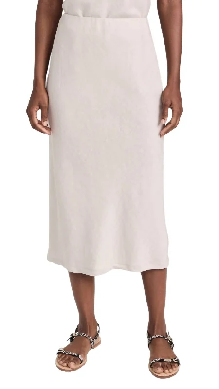 women's cocktail skirtsLinen Bias Skirt In Flax