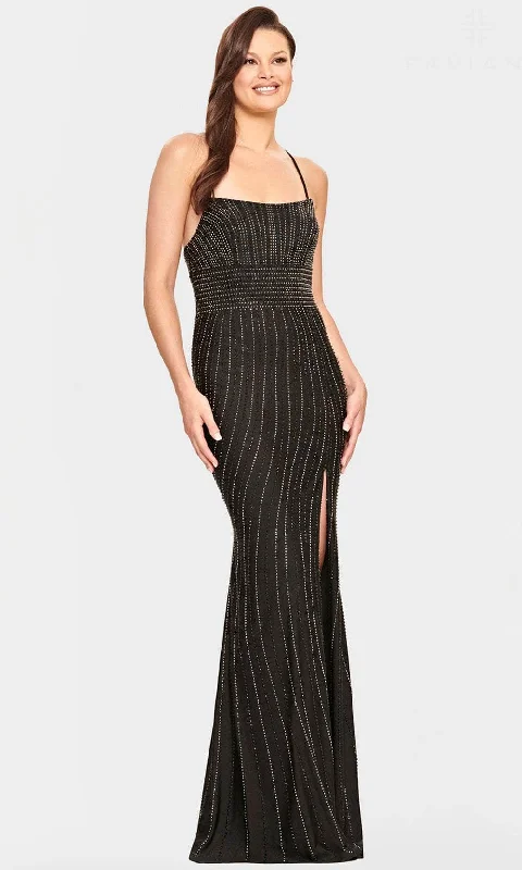 women's affordable dressesFaviana S10806 - Beaded Scoop Neck Evening Gown