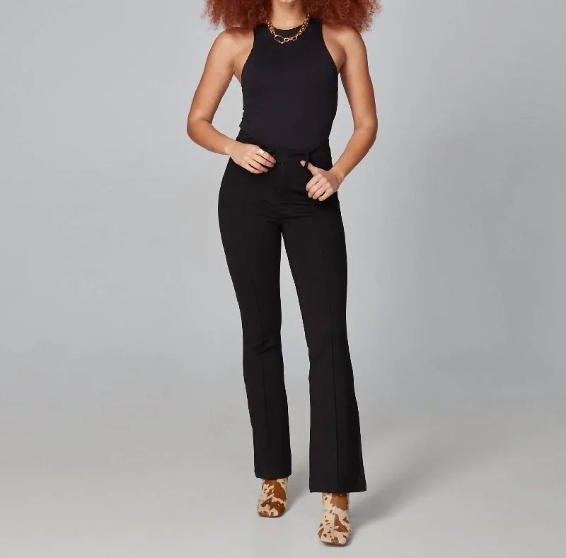 women's timeless pantsAzure High Rise Flare Ponte Pant In Black