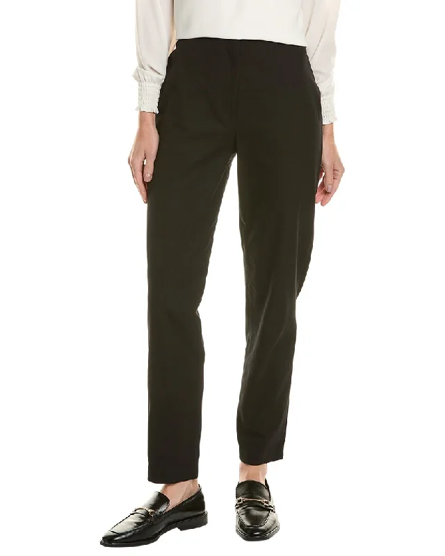 women's lace-up pantsDonna Karan High-Rise Slim Leg Trouser