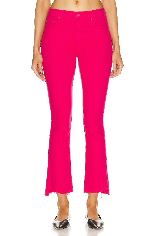 women's casual pantsInsider Crop Step Fray Jeans In Raspberry Sorbet