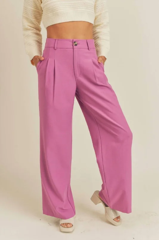 women's flare pantsMy Best Effort Wide Leg Trousers In Orchid