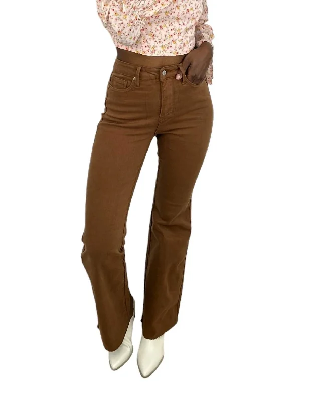 women's straight-leg pantsPreakness Flare Jeans In Camel